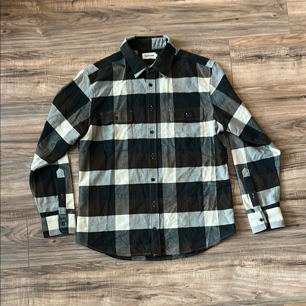 Taylor Stitch Brown and Green Casual Button Down Shirt